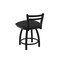 Holland Bar Stool Co 18" Low Back Swivel Vanity Stool, Black Wrinkle, Graph Coal Seat 41118BW018 - alternate 3
